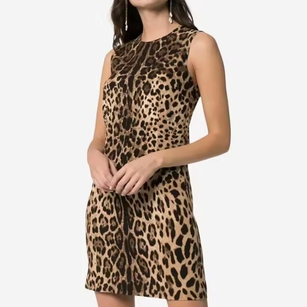 Leopard Print Women's Dress Medium
